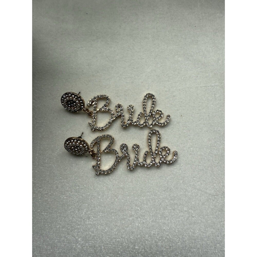 BRIDE Rhinestone Earrings Bachelorette Party Fun Wedding Bridal Shower Jewelry